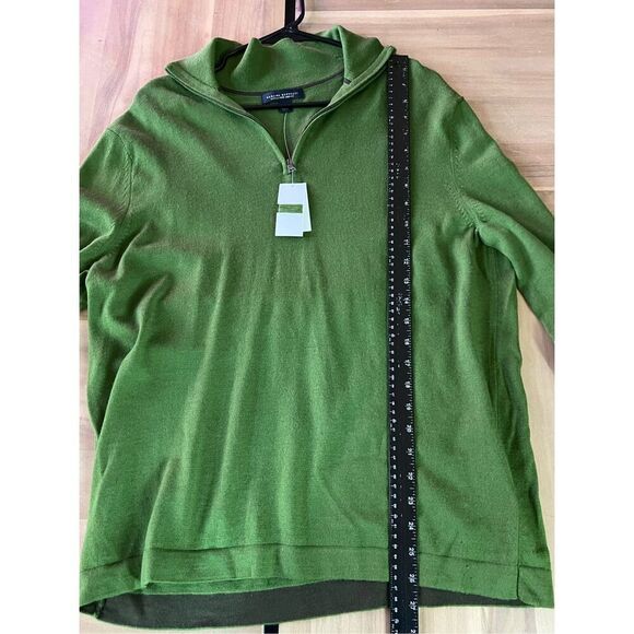 Banana Republic‎ 1/4 Zip Sweater Green Pullover - Picture 6 of 7